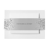 Zilveren folie Glitter Sparkle Elegant Bruiloft Uitnodigingen Wikkel (Voorkant Voorbeeld)