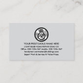 Zilveren Folie Handyman Tools Iconen Visitekaartje (Achterkant)