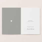 Zilveren Folie Harten monogram liefde bruiloft Kaarten (Binnen)