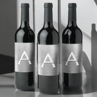 Zilveren Folie Metaal Metaal Monogram