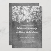 Zilveren folie String Lichten Glitter bruiloft uit Kaart (Voorkant / Achterkant)