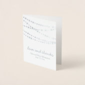 Zilveren Folie Twinkle Lights op Grijs Dank U Kaar Folie Kaarten (Voorkant)