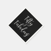 Zilveren Folie Vijftig en Fabulous Servet (Hoek)