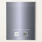 Zilveren foto elegante afspraken 2025 planner (Achterkant)
