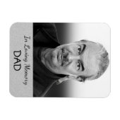 Zilveren foto Memoriam Magnet voor vader of grootv Magneet (Horizontaal)