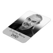 Zilveren foto Memoriam Magnet voor vader of grootv Magneet (Linkerzijde)