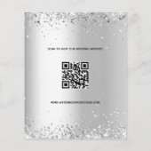 Zilveren fotocode qr code bruiloft Save the Date Flyer (Achterkant)
