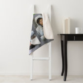 Zilveren fotocollage kleinkinderen oma sherpa deken (In situ)