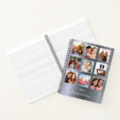 Zilveren fotocollage monogram glitters notitieboek (Binnen)