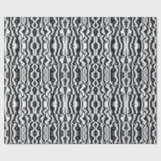 Zilveren fractals inpakpapier (Vlak)