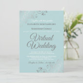 Zilveren franjes Bord Blauwgroen en grijze virtuel Kaart (Staand voorkant)