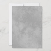 Zilveren franjes op zwart Elegant Bruiloft Recepti Kaart (Achterkant)