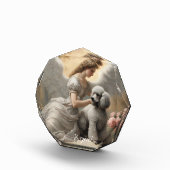 Zilveren Franse poedel Forever Memorial Fotoblokken (Rechts)