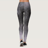 Zilveren Galaxy Glitter Abstracte Leggings (Achterkant)