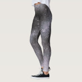 Zilveren Galaxy Glitter Abstracte Leggings (Links)
