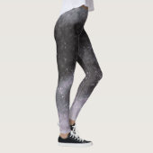 Zilveren Galaxy Glitter Abstracte Leggings (Rechts)