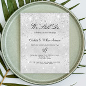 Zilveren gelofte vernieuwing bruiloft uitnodiging