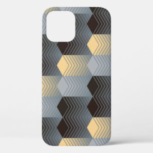 Zilveren geometrische gebouwen, abstract patroon. Case-Mate iPhone case