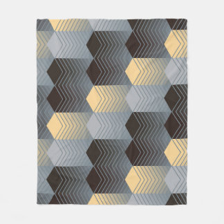 Zilveren geometrische gebouwen, abstract patroon. fleece deken