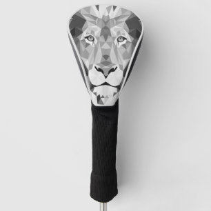Zilveren Geometrische Leeuw Golfheadcover