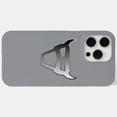 Zilveren Geometrische Stier Chrome Look-logo Case-Mate iPhone Case (Achterkant (horizontaal))