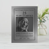 Zilveren/gepersonaliseerde foto - Employee Award K Kaart (Staand voorkant)