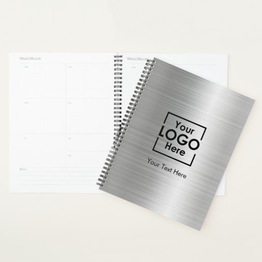 Zilveren gepersonaliseerde zakelijke Logo tekst Co Planner (Display)