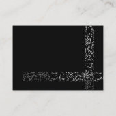 Zilveren gespikkelde strepen zwart visitekaartje (Achterkant)