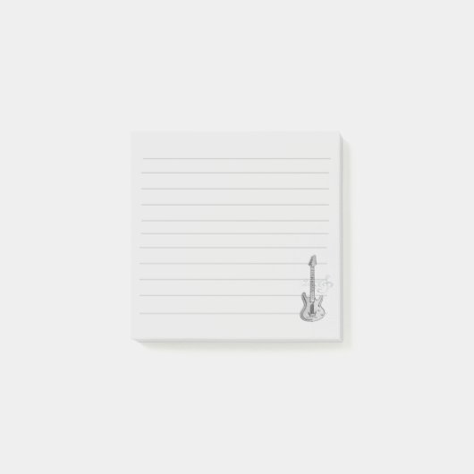 Zilveren Gitaar Post-it Notitie Post-it® Notes (Voorkant)