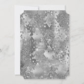 Zilveren Glam Glitter Snake Skin Kaart (Achterkant)