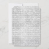 Zilveren Glam Glitz bruiloft Kaart (Achterkant)