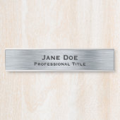 Zilveren Glam Long Professioneel Deur Bord Deurbordje (Voorkant)