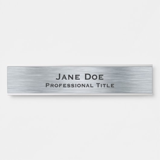 Zilveren Glam Long Professioneel Deur Bord Deurbordje (Voorkant)