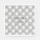 Zilveren Glamour Diamanten Bruiloft Servet (Voorkant)