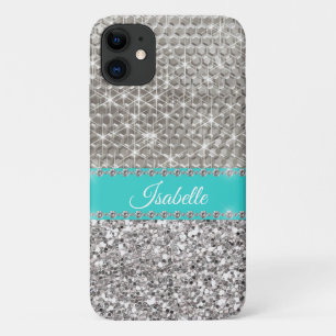 Zilveren Glamour Glamour Persoonlijke Metaal Case-Mate iPhone Case
