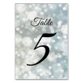 Zilveren Glanzende Bokeh Lichten Feestje Kaart (Achterkant)