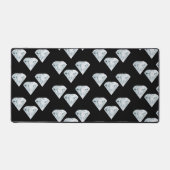 Zilveren glanzende grote diamanten patroon bureaumat (Voorkant)