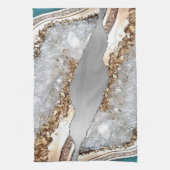 Zilveren glanzende steen glitter theedoek (Verticaal)