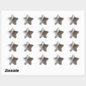 Zilveren glanzende ster sticker (Vel)
