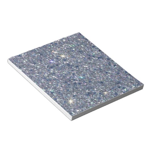 zilveren glinsterende textuur notitieblok (Schuin)