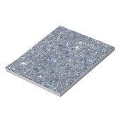 zilveren glinsterende textuur notitieblok (Linkerzijde)