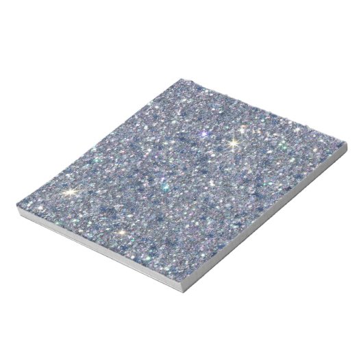 zilveren glinsterende textuur notitieblok (Linkerzijde)