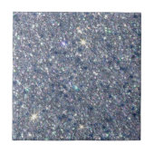 zilveren glinsterende textuur tegeltje (Voorkant)