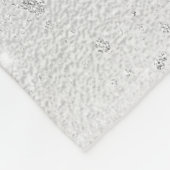 Zilveren glitter aangepaste fotonaam fleece deken (Hoek)