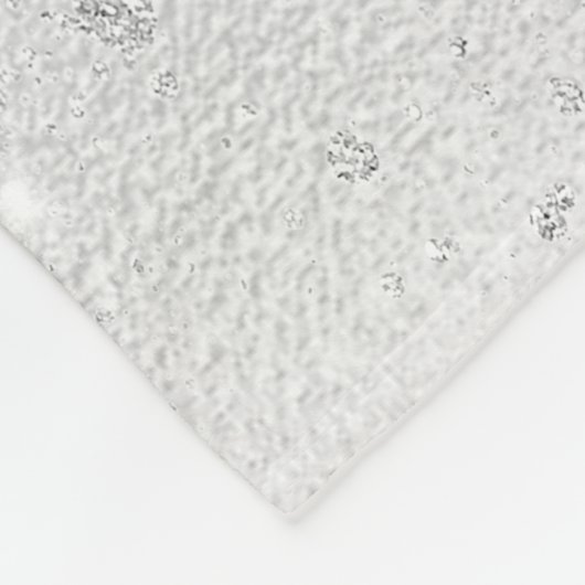 Zilveren glitter aangepaste fotonaam fleece deken (Hoek)