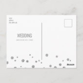 Zilveren Glitter Afbeelding Modern Save the Date Briefkaart (Achterkant)