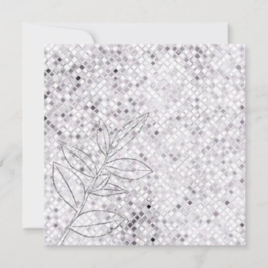 Zilveren Glitter Aqeeqah- Aqiqah- Uitnodiging (Achterkant)