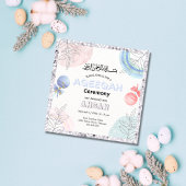 Zilveren Glitter Aqeeqah- Aqiqah- Uitnodiging