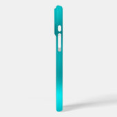 Zilveren Glitter Aqua Blue Metallic Girly Signatur Case-Mate iPhone Case (Achterkant / Links)