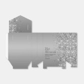 Zilveren Glitter Bat Mitzvah Bedankdoosjes (Uitgevouwen)